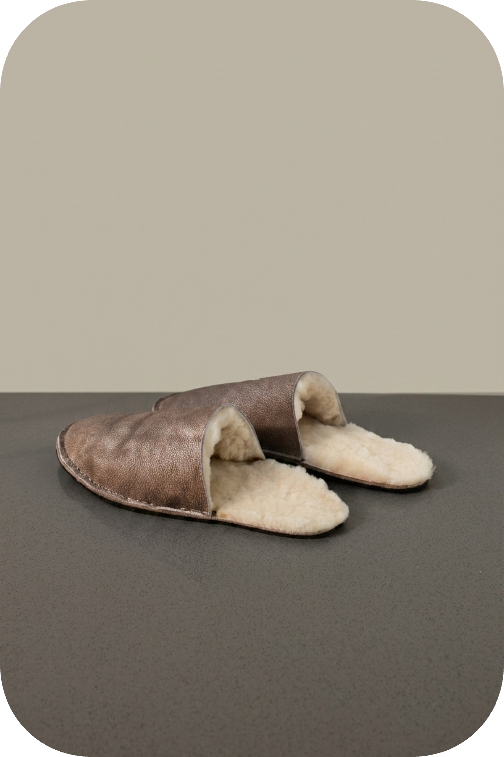 Taupe Mule Sheepskin Slippers - Men's and Women's - Image 3