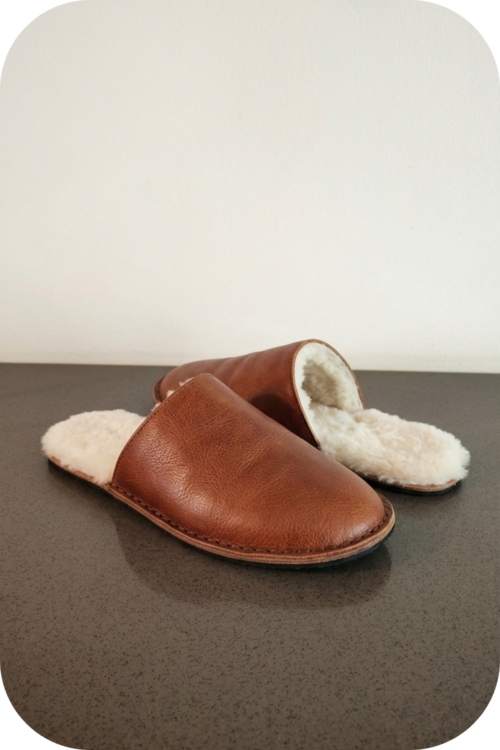 Tan Mule Sheepskin Slippers - Men's and Women's